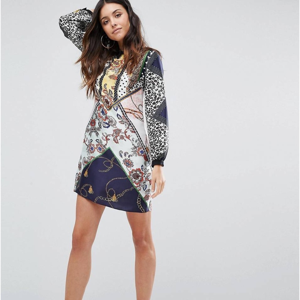 ‼️ACCEPTING OFFERS‼️
 - River Island Print Mash Shirt Dress